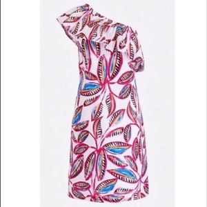 JCrew One Shoulder Tropical Floral Dress Small NWT